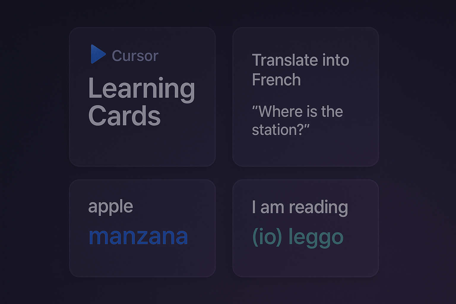 Learning Flash Cards